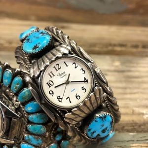 Turquoise Signed Watch Cuff